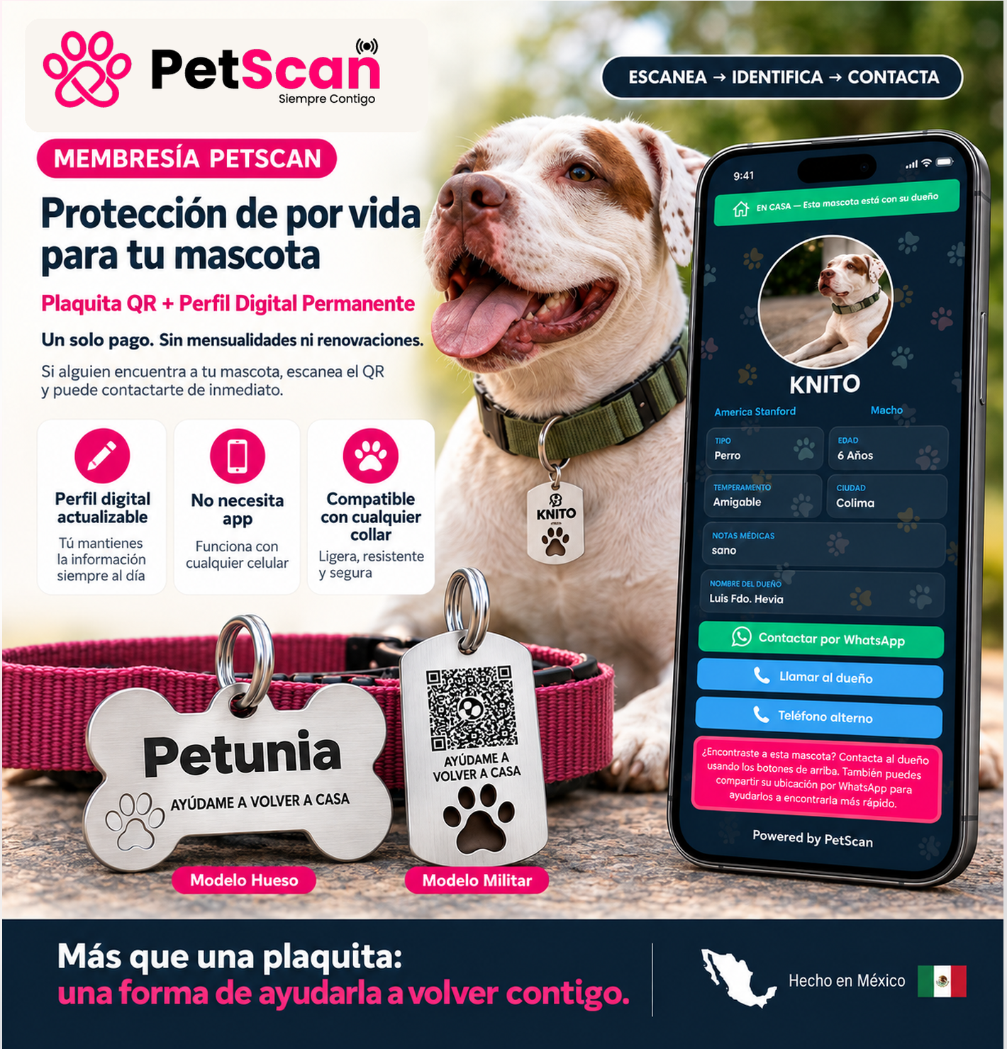 Membresía PetScan Esencial – Plaquita QR